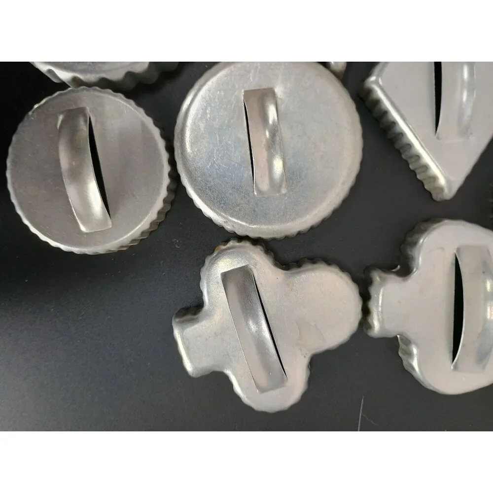 Vintage Aluminum Cookie Cutters Various Shapes Set‎ Of 12 Heart Star Tree Circle